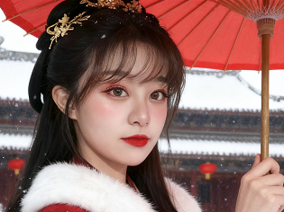 华丽古风雪景写真