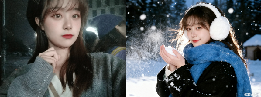 日系富士胶片风雪景人像写真