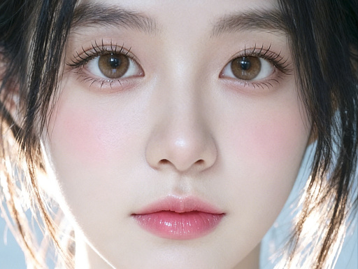 清冷少女脸部特写