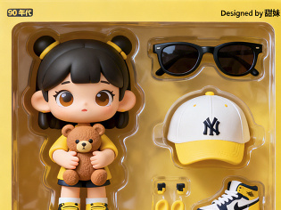 复古风潮玩手办