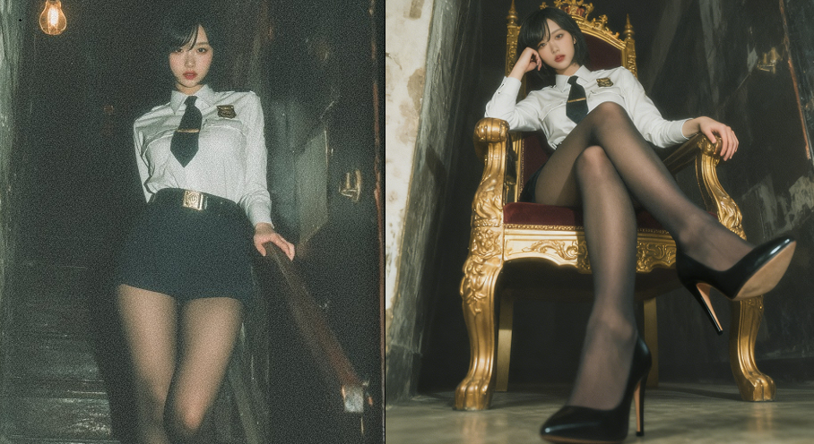 黑丝高跟鞋宝座压迫感