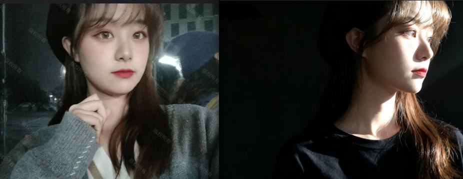 深暗背景人像摄影