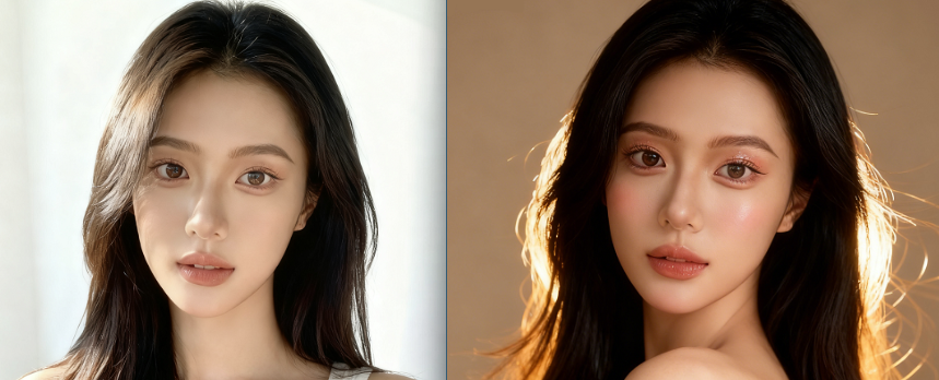 金色氛围背光时尚写真