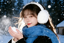 日系富士胶片风雪景人像写真