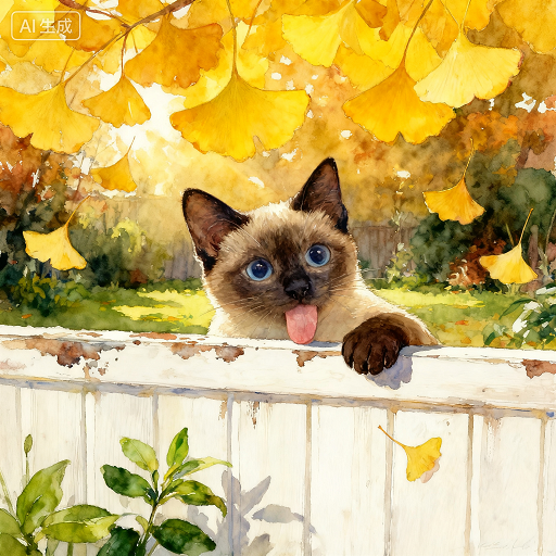 秋日宠物温馨油画