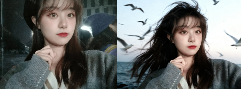 胶片摄影海边场景