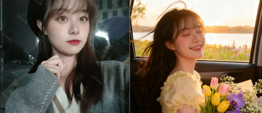 车窗鲜花阳光写真