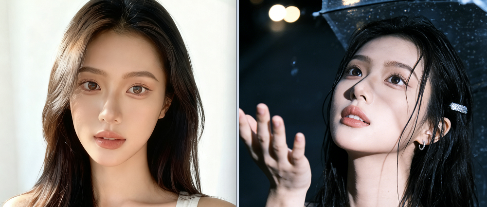 雨夜湿发少女氛围写真